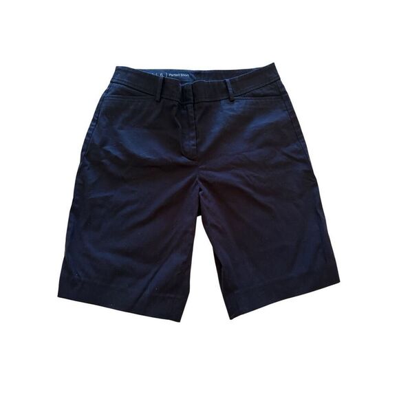 NWT Talbots Womens Navy Blue Flat Front Cotton Stretch Chino Perfect Shorts Sz 6 - Picture 6 of 13